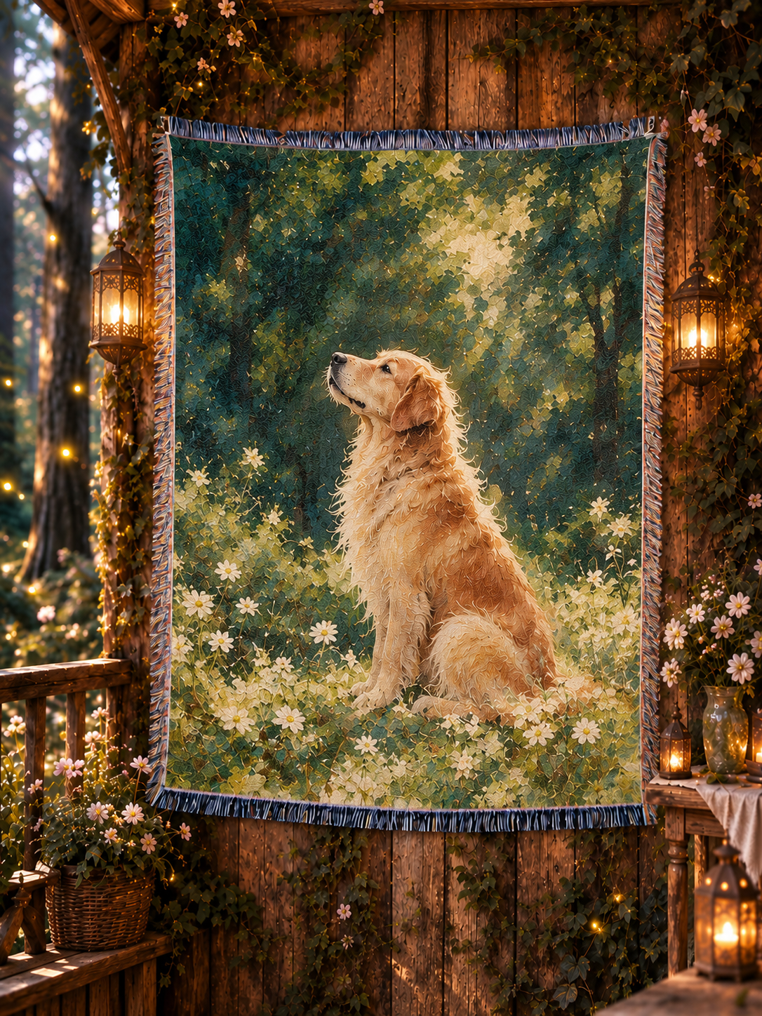 Custom Woven Pet Portrait Tapestry