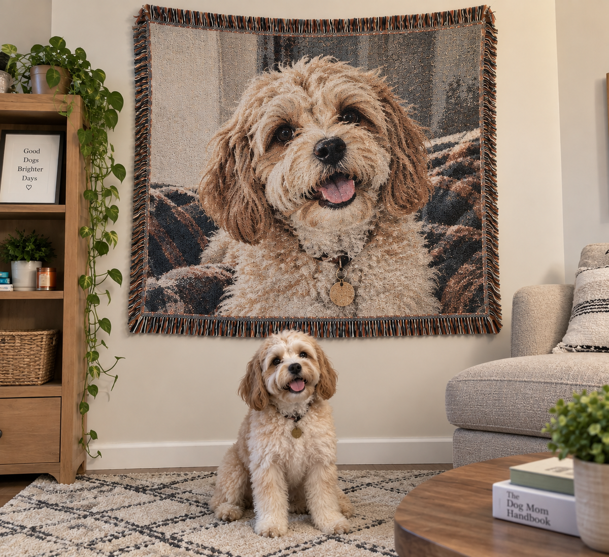 Custom Woven Pet Portrait Tapestry