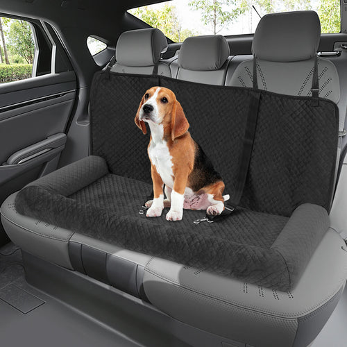 Elevated dog car seat bed