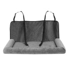 Grey elevated dog car seat bed